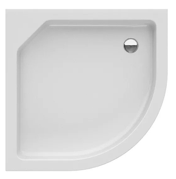 New Trendy Artus Brodzik Zintegrowany Półokrągły Biały 80x80 cm (B-0359)